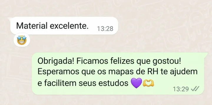 Print de WhatsApp: cliente escreve 