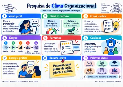 Mapa visual de RH: Pesquisa de Clima