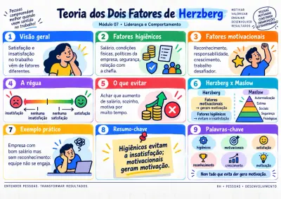 Mapa visual de RH: Teoria dos Dois Fatores de Herzberg